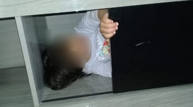 Menina se escondeu dentro de móvel (Foto: Dircélio Timóteo | Arquivo pessoal)