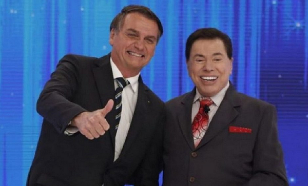 Bolsonaro ao lado de Silvio Santos (Foto: Reprodução)