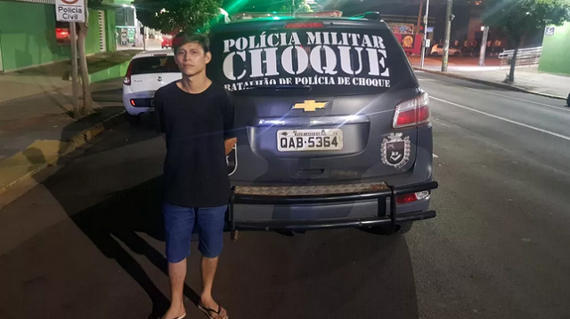 Evaldo foi preso pelo Batalhão de Choque da PM de MS (Foto: BPChoque | TV Morena)