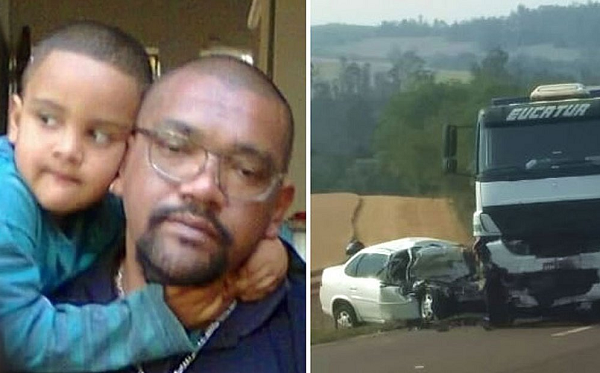 Marco Antonio Alves, 45 anos, e o filho, Matheus Gabriel Kuasne Oliveira, 9 (Foto: Reprodução)