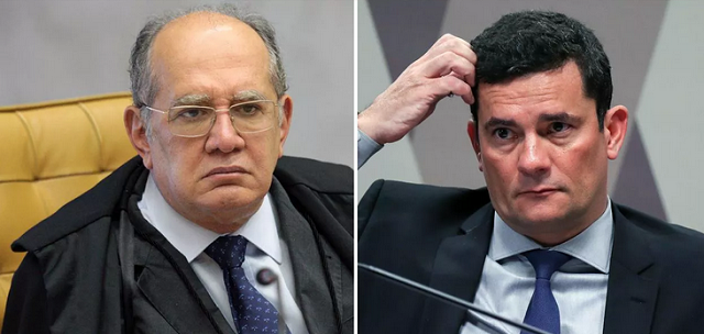 Gilmar Mendes e Sergio Moro (Foto: STF | Senado)