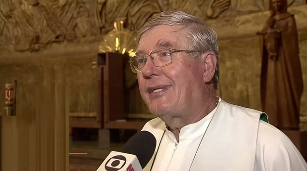 Padre Kazimerz Wojn foi fiscalizar obra que acontece no terreno da igreja quando foi morto em Brasília (Foto: TV Globo | Reprodução)