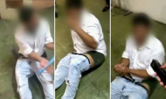 Homem é amordaçado e torturado por seguranças do supermercado Extra após furtar um pedaço de carne (Foto: Reprodução)