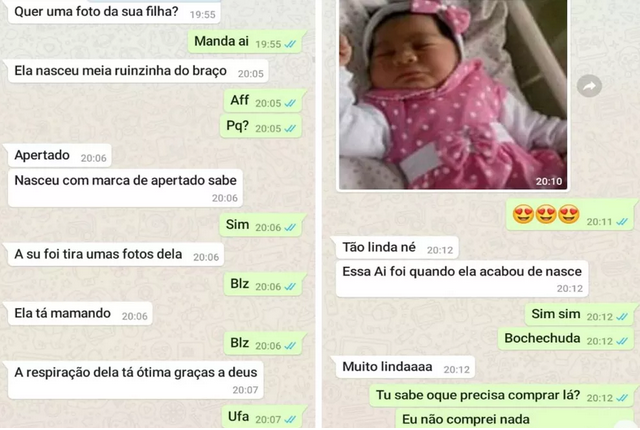 Pai de gestante teria mentido para o genro sobre o nascimento da neta em São Vicente, SP (Foto: Arquivo pessoal)