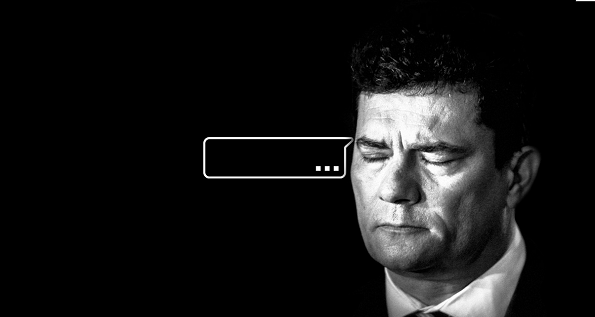 Ex-juiz Sergio Moro e atual ministro da Justiça de Jair Bolsonaro (Ilustração: João Brizzi e Rodrigo Bento | The Intercept Brasil; Thiago Gomes | AGIF via AP)
