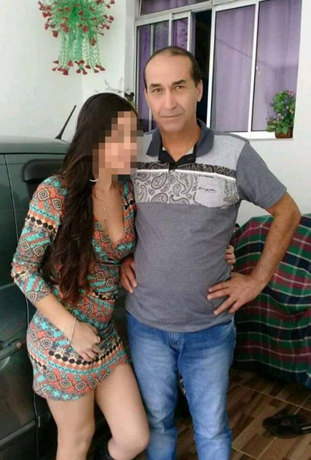 Jovem e o pai, que matou o ex-genro em Praia Grande, SP (Foto: Reprodução | Facebook)