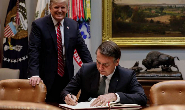 Trump e Bolsonaro na Casa Branca (Foto: Alan Santos | PR)