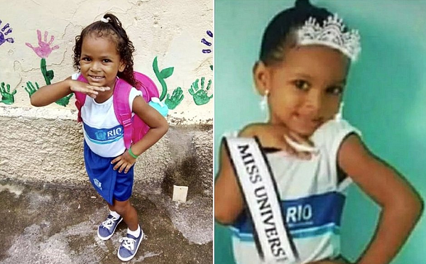 Ketellen, 5, foi vítima de bala perdida após homens em carro passarem atirando em praça (Foto: Reprodução | Facebook)