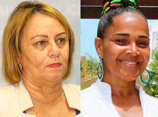 Emília (esquerda) foi denunciada por Marley (direita) (Foto: Arquivo CORREIO)
