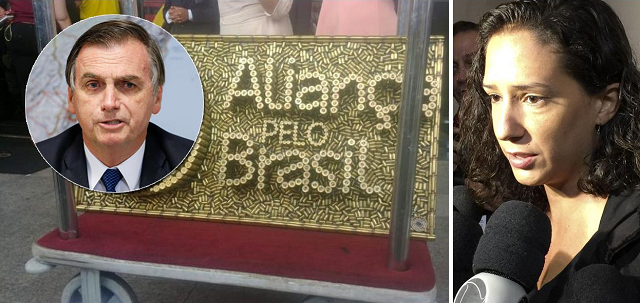 Presente recebido por Jair Bolsonaro no ato de lançamento do partido Aliança pelo Brasil (Foto: Reprodução)