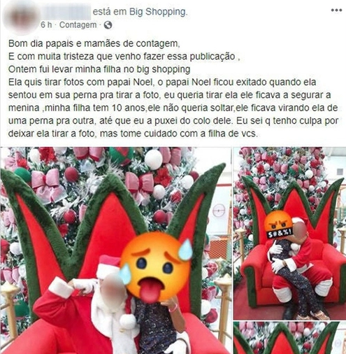 Mãe da criança publicou algumas fotos da situação no Facebook e a postagem alcançou mais de dois mil compartilhamentos (Foto: Reprodução | Facebook)