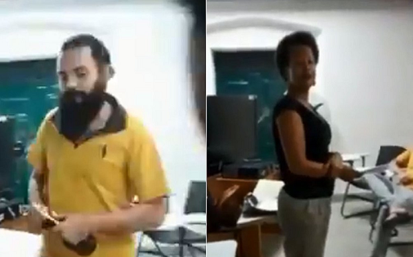 Aluno se negou a pegar prova entregue por professora negra (Foto: Reprodução)