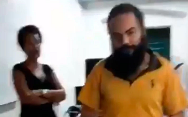 Danilo Araújo Gois foi expulso da sala após ato de racismo contra professora na UFRB (Foto: Reprodução)