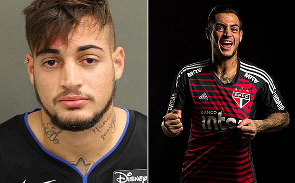 Goleiro do São Paulo, Jean agrediu a esposa Milena Bemfica com oito socos (Foto: Reprodução)