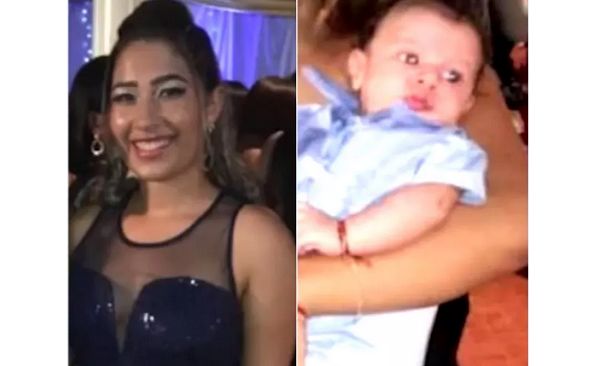 Pablo Miguel Amorim morreu após ter corpo incendiado por vizinho, a tia do bebê Milena Santos Amorim teve 25% do corpo queimado (Foto: Reprodução | TV Bahia)