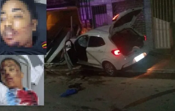 Dupla tentou fugir atirando contra os policiais, foi atingida e, mesmo socorrida para o Hospital Geral de Camaçari, não resistiu (Foto: Reprodução)