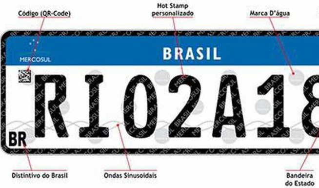 Nova placa será obrigatória apenas nos casos de primeiro emplacamento (Foto: Detran)