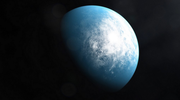 Ilustração feita por um artista a partir de dados captados pelo satélite TESS da Nasa mostram o planeta TOI 700 d, o primeiro com tamanho da terra em uma zona habitável do universo (Foto: Nasa | AFP)