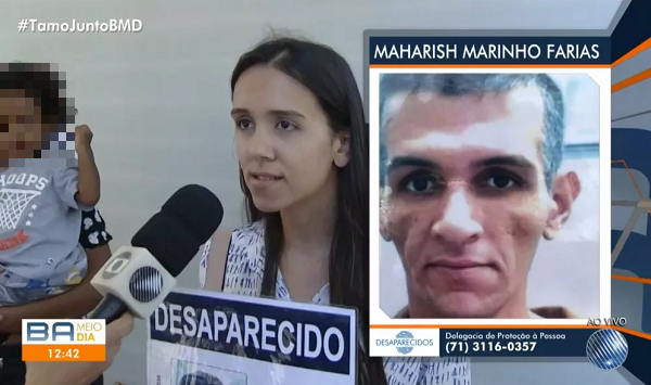 Swame participou do quadro 'Desaparecidos', no Bahia Meio Dia (Foto: Reprodução | TV Bahia)