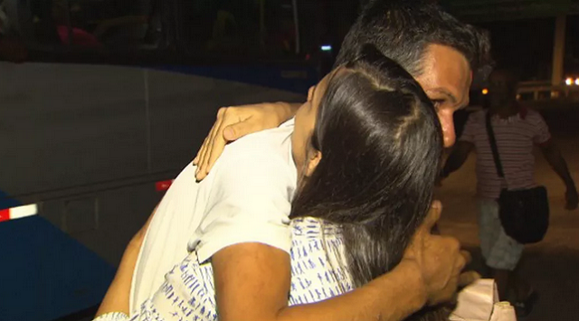 Swame e Maharish se encontram após mais de 20 dias (Foto: Reprodução | TV Bahia)