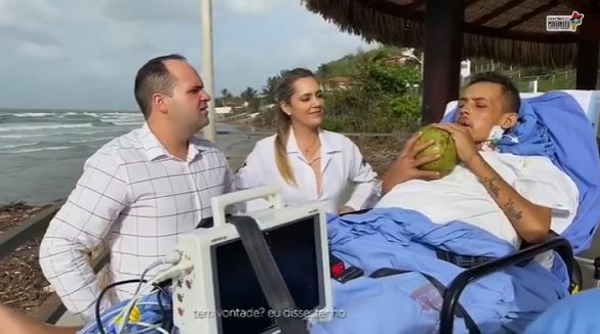 O paciente, que nunca tinha ido à praia, alimentava a esperança de um dia ainda poder ver o mar de perto (Foto: Reprodução)