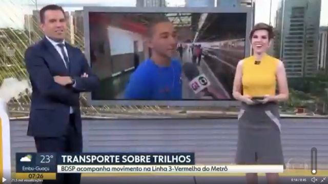 Programa Bom Dia São Paulo, da Rede Globo (Foto: Reprodução)