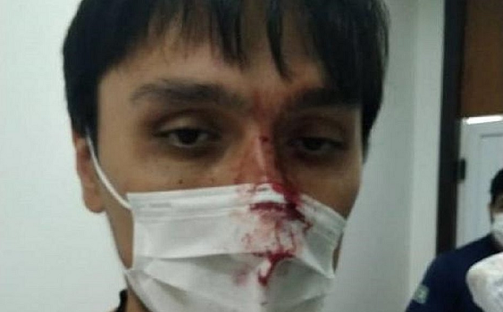 Profissional de saúde Igor Kazuo Onaka foi agredido por paciente (Foto: Reprodução)