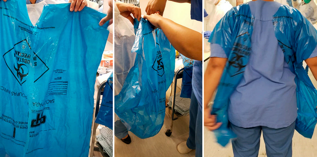 Em pleno epicentro da doença, cerca de 62% dos profissionais afirmaram não ter máscaras de uso hospitalar (N95); 52% não têm máscara cirúrgica; 70%, álcool 70; e 30%, avental (Foto: Reprodução | The Intercept)