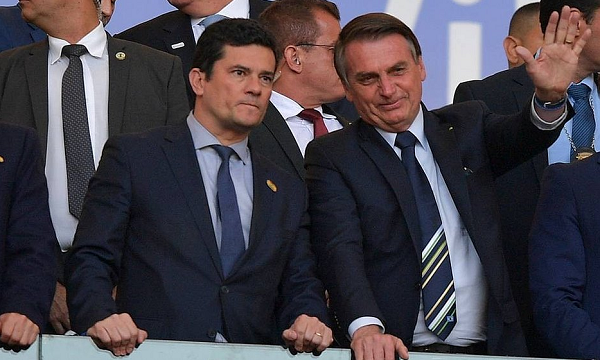 Ministro da Justiça Sergio Moro pediu demissão do cargo nesta quinta-feira (23), depois de ser comunicado de uma troca que o presidente Jair Bolsonaro pretende fazer na diretoria-geral da Polícia Federal (Foto: Carl de Souza | AFP)