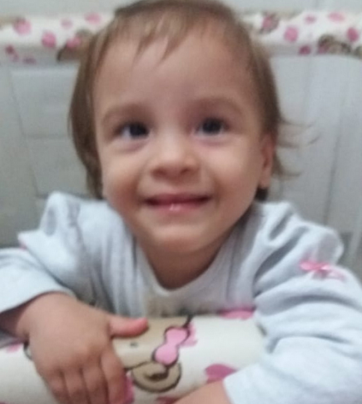A bebê Ísis Helena, de 1 ano e 10 meses, desaparecida em Itapira (Foto: Reprodução)