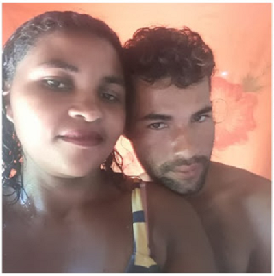Marlene Silva Santos, de 28 anos, ao lado do seu companheiro Leonardo, de 24 anos (Foto: Reprodução)