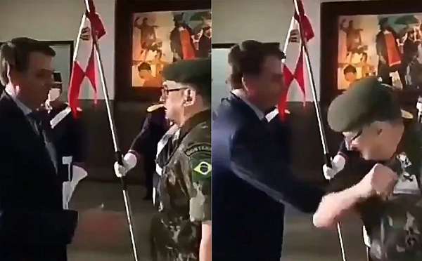 Presidente foi para a capital gaúcha para participar da posse do novo general do Comando Militar do Sul (Foto: Reprodução)