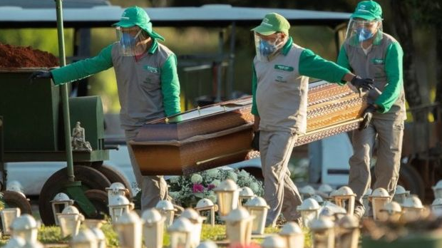 Número de mortes no Brasil ultrapassou a marca de 20 mil (Foto: Reprodução | BBC)