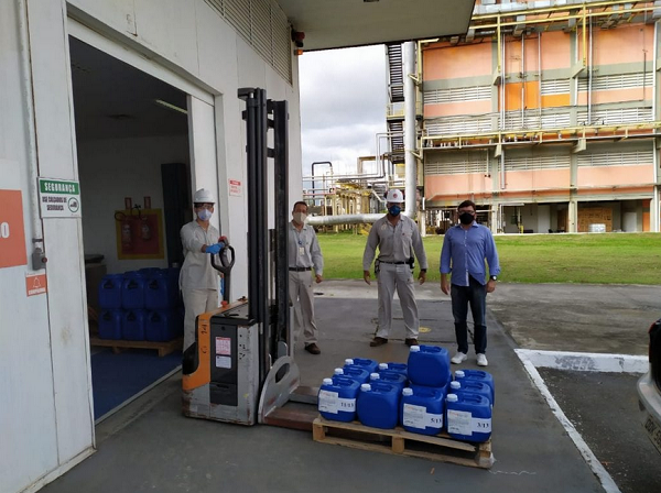 Material doado para uso exclusivo de limpeza e assepsia dará reforço às ações desenvolvidas no combate ao vírus (Foto: Reprodução)