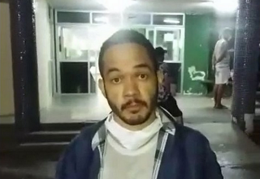 Enfermeiro gravou um vídeo denunciando o atendimento público de saúde em Feira de Santana (Foto: Reprodução)