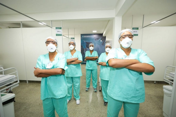 Centro Intermediário de Enfrentamento ao Coronavírus, funciona no antigo Hospital da Mulher, localizado no bairro Parque Verde I (Foto: Kelvi Lima)