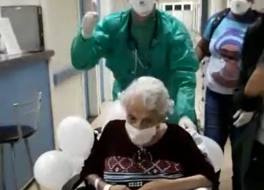 A senhora chegou à unidade de saúde com os pulmões bastante comprometidos (Foto: Reprodução)