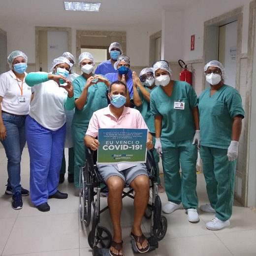 Paciente venceu a batalha contra a covid-19 em Camaçari (Foto: Reprodução)