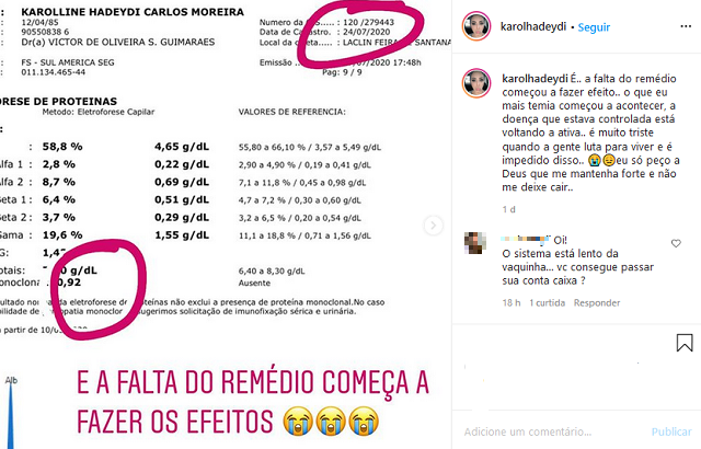 Relato de Karolline na Rede Social (Foto: Arquivo pessoal | Reprodução | G1) Relato de Karolline na Rede Social (Foto: Arquivo pessoal | Reprodução | G1)