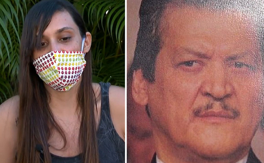 Tatiana foi a primeira mulher a denunciar o crime que diz ter sofrido de Jair Tércio, por 12 anos, entre 2002 e 2014. Ela também disse que o líder chegava a impor a profissão dela (Foto: Reprodução | TV Globo)