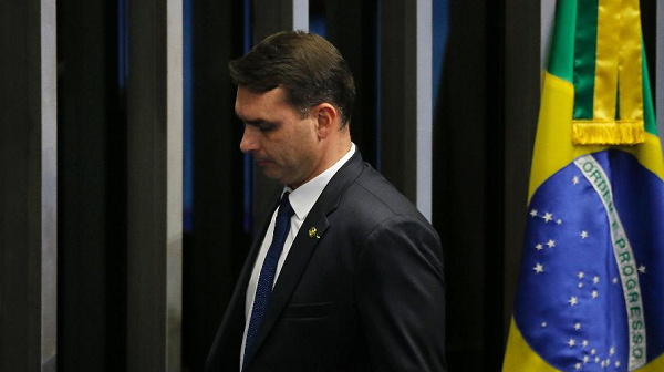 Senador Flávio Bolsonaro (Republicanos-RJ) no plenário do Senado (Foto: Dida Sampaio | Estadão Conteúdo)