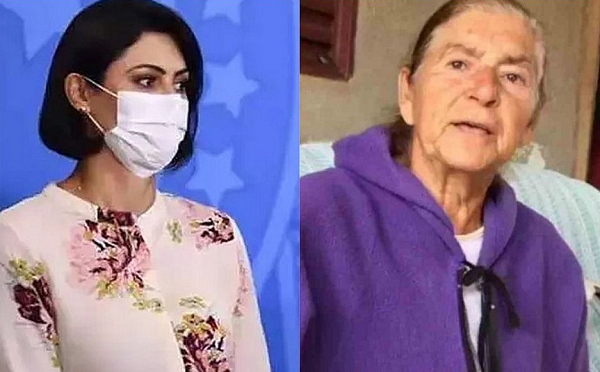 Maria Aparecida Firmo Ferreira, de 81 anos, avó materna da primeira-dama do Brasil, Michelle Bolsonaro (Foto: Reprodução)