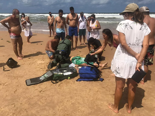 Agente do Graer e equipe do Samu tentaram reanimar vítima, mas mulher acabou morrendo (Foto: Graer | Divulgação)