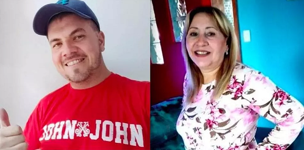 Ademar Isotton Júnior, de 32 anos, e a mãe dele, Erenita Isotton, de 60 anos (Foto: Reprodução)