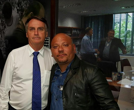 Candidato a vereador (PP), Hernani de Andrade Pereira ao lado do Presidente Jair Bolsonaro (Foto: Reprodução)