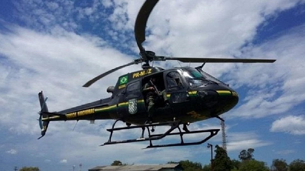 Helicóptero da Força Nacional faz parte da Operação Pantanal II (Foto: Divulgação)