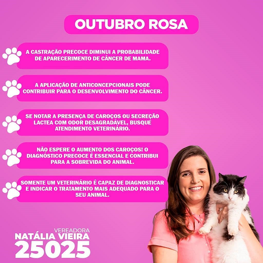 Campanha Nacional de Prevenção ao Câncer de Mama em Pets (Foto: Divulgação)