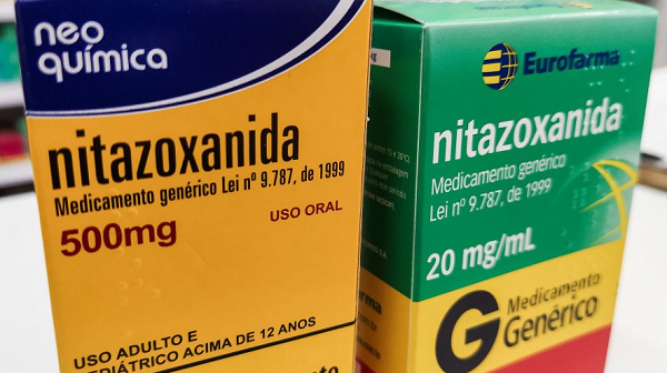Nitazoxanida é um medicamento utilizado no país pelos nomes comerciais Azox e Annita e faz parte do grupo dos antiparasitários e vermífugos (Foto: Reprodução)