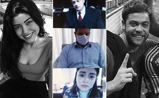 Vídeo do julgamento mostra o advogado do réu fazendo diversas insinuações e ofensas contra a jovem, que chora e pede respeito (Foto: Reprodução)