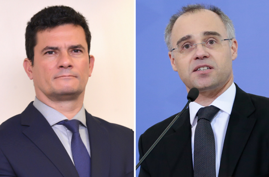 Ex-ministro da Justiça Sergio Moro e o atual chefe da pasta, André Mendonça (Foto: Reprodução | Montagem)